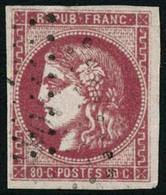 Oblit. N°49 80c Rose - TB. - 1870 Ausgabe Bordeaux