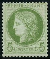** N°53 5c Vert-jaune S/azuré - TB. - 1871-1875 Cérès
