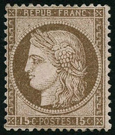 * N°55b 15c Brun S/rose - TB. - 1871-1875 Ceres