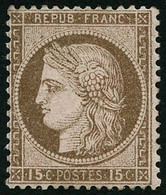 * N°55b 15c Brun S/rose - TB. - 1871-1875 Cérès