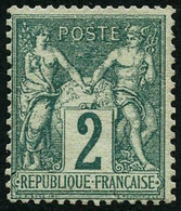 ** N°62 2c Vert, Signé Calves - TB. - 1876-1878 Sage (Type I)