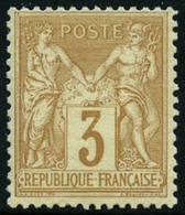 ** N°86 3c Bistre S/jaune - TB - 1876-1898 Sage (Type II)