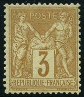 ** N°86 3c Bistre S/jaune - TB - 1876-1898 Sage (Type II)