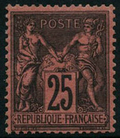 ** N°91 25c Noir S/rouge - TB. - 1876-1898 Sage (Tipo II)