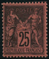 ** N°91 25c Noir S/rouge - TB. - 1876-1898 Sage (Type II)