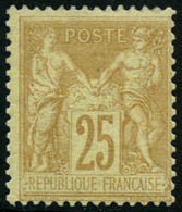 ** N°92 25c Bistre S/jaune, Signé Calves - TB - 1876-1898 Sage (Tipo II)