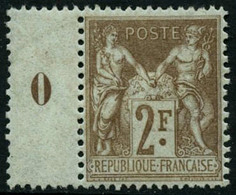 ** N°105 2F Bistre S/azuré - TB. - 1898-1900 Sage (Tipo III)