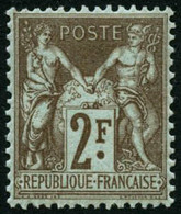 ** N°105 2F Bistre S/azuré, Pièce De Luxe - TB. - 1898-1900 Sage (Tipo III)