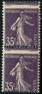 ** N°142 35c Violet, Paire Superbe Piquage à Cheval - TB - Autres & Non Classés