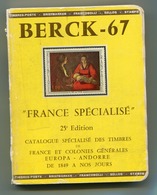 FRANCE- Catalogue De Cotaion Des Timbres France Spécialisé De BERCK- 1967 - Francia