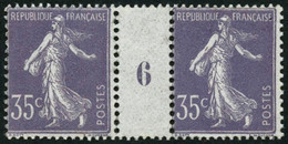 ** N°136 35c Violet, Paire Mill 6 - TB. - Millésimes