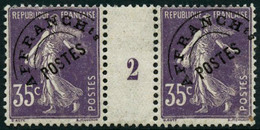 ** N°62 35c Violet, Paire Mill 2 - TB - Millésimes