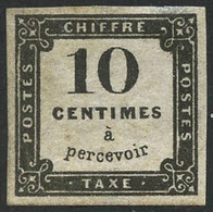 * N°1 10c Noir Litho, Qualité Standard, Un Des Timbres Les Plus Rares De France - B - Sonstige & Ohne Zuordnung