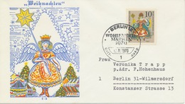 BERLIN 1970, Weihnachten 10 + 5 Pf Kab.-FDC EF Portogerecht Als Ortsbrief Gelaufen - Covers & Documents