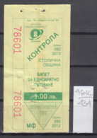 46K434 / 2012 - 1.00 Leva - BUS , TRAM , Trolleybus , SOFIA , Ticket Billet , Bulgaria Bulgarie Bulgarien - Europe