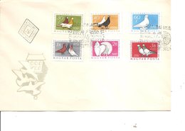 Pigeons ( FDC De Hongrie De 1957 à Voir) - Pigeons & Columbiformes