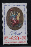 Liberté, Révolution Française, Timbre ** SPM Saint Pierre Er Miquelon - Franz. Revolution