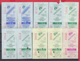 247933 / Lot Of 10 Pieces -  BUS , TRAM , Trolleybus , SOFIA , Ticket Billet , Bulgaria Bulgarie Bulgarien Bulgarije - Europe