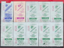 247936 / Lot Of 10 Pieces -  BUS , TRAM , Trolleybus , SOFIA , Ticket Billet , Bulgaria Bulgarie Bulgarien Bulgarije - Europa