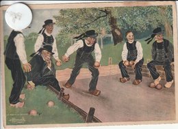 Très Belle Carte Postale Ancienne De L'illustrateur HOMUALK    Pont -Aven   Joueurs De Boules - Homualk