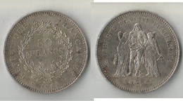 FRANCE 50 FRANCS 1977 ARGENT - 50 Francs