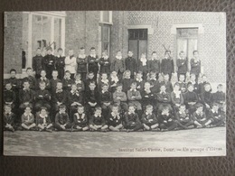Cpa - Dour (Mons) - Institut Saint Victor - école - Groupe D'élèves 1912 - Dour