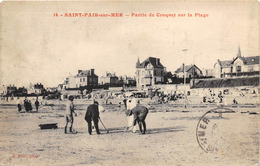 50-SAINT-PAIR-SUR-MER- PARTIE DE CROQUET SUR LA PLAGE - Saint Pair Sur Mer