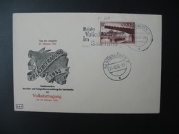 FDC Sarre 1955  -  Volksbefragung  - Consutation Populaire  -  Plébiscite  Suffrage - FDC