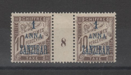Zanzibar_ Taxe_  Millésimes Surch. (1898) N°2 - Ungebraucht