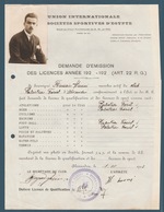 Egypt - 1923 - Rare - Vintage Document - ( Application For Licensing - Unisports - Alexandria ) - Covers & Documents