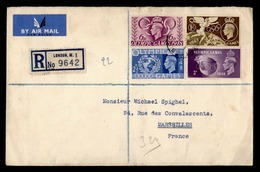 1948 London Olympic Games Complete Set On Registered Londres To Marseilles Cancelled Of Opening Day 29 July Ouverture JO - Sommer 1948: London