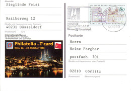 BRD Amtl.GZS-Sonderpostkarte PSo 31"Int.Messe PHILATELIA M.T'CARD Köln" WSt"900 Jahre Maria Laach"TSt 25.2.94 DÜSSELDORF - Postcards - Used