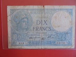 FRANCE 10 FRANCS 1939 CIRCULER (B.7) - 10 F 1916-1942 ''Minerve''