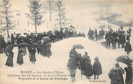 39-MOREZ- CONCOURS DES 31 JANVIER. 1.2. ET 3 FEVRIER 1909 PREPARATIFS DE LA COUR DES BOBSLEIGHS - Morez