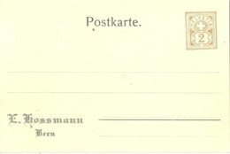 PrP-1  "E.Hossmann, Bern"           1907 - Stamped Stationery