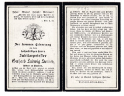 29/922 -- RAEREN Cantons De L'Est - Souvenir Mortuaire 1912 - Gerhard Hennes , Vikar In RAEREN - Raeren