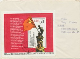 DDR 1975, 30. Jahrestag Der Befreiung Vom Faschismus Block Auf Kab.-Brief Von DRESDEN 24 Nach GUNZENHAUSEN - Covers & Documents