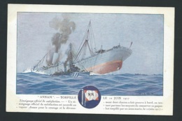 Messagerie Maritime - "  Annam " Torpillé Le 10 Juin 1917 -  Obe 3273 - Guerre 1914-18