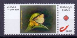 Belgie - 2019 - **Duostamp - Ce-Phil-A -14 Avril 2019 - Gele Luzerne Vlinder - Pap. Le Soufré Lamier Jaune ** M.Meersman - Mint