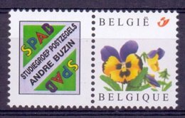 Belgie  - **  Duostamp  - SPAB - Studiegroep Postzegels - Viooltje - A.Buzin ** Beperkte Uitgifte - Neufs