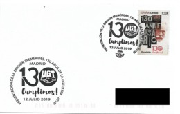 SPAIN. POSTMARK 130th ANNIV. UGT. LABOR UNION. 2019 - Andere & Zonder Classificatie