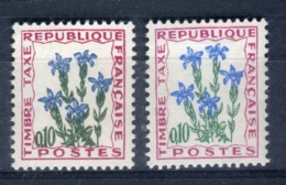 Variété N° Yvert Taxe 96 , 1 Très Foncé + 1 Clair , Neufs Luxe - Prix Fixe - Réf V 742 - Unused Stamps