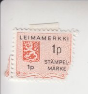 Finland Fiskale Zegel Cat. Barefoot Stämpelmärke 219 Rechteronderhoek Ontbreekt - Revenue Stamps