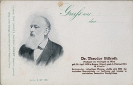 TARJETA POSTAL SIN CIRCULAR , MEDICINA , SALUD , CIENCIA , THEODOR BILLROTH , PROFESOR DE CIRUGIA - Santé