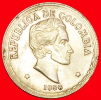 + BOLIVAR (1783-1830): COLOMBIA ★ 20 CENTAVOS 1959! LOW START ★ NO RESERVE! - Colombie