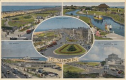 Postcard Great Yarmouth Norfolk Multiview PU 1964 My Ref  B13649 - Great Yarmouth