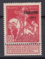 Belgium 1911 Caritas Charleroi 1911 Overprint Mi#88 III Mint Hinged - 1910-1911 Caritas