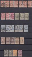 Belgium 1893/1897 Thin Beard, All Values With Multiples - Interesting Cancels And Colours, Used - 1893-1900 Schmaler Bart