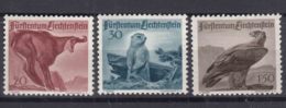Liechtenstein 1947 Animals Mi#253-255 Mint Hinged - Unused Stamps
