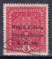 Italy Venezia Giulia 1918 Sassone#16 Used 3 Kronen - Venezia Giuliana